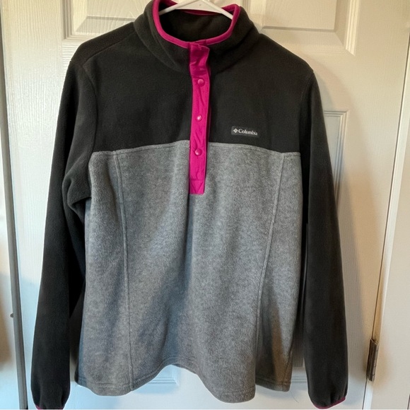 Columbia Women’s Fleece Pullover, Gray, Large - Picture 1 of 2